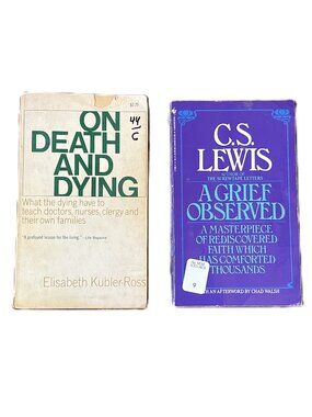 2 Paperback Book Bundle: On Death and Dying and A Grief Observed